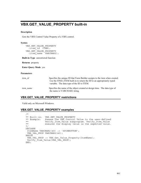 Oracle Forms Developer – Form Builder Reference, Volume 1