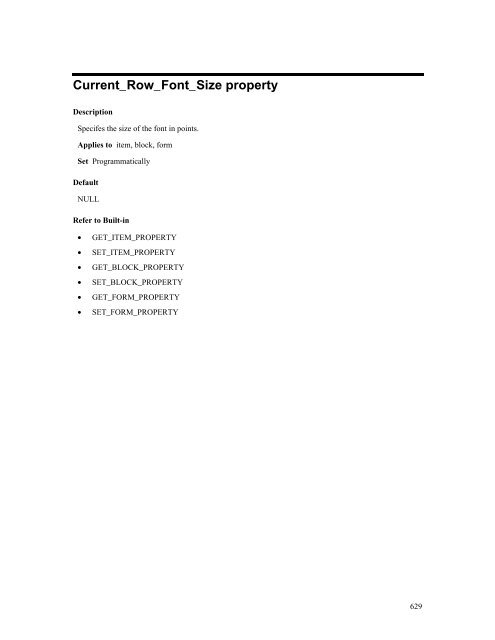 Oracle Forms Developer – Form Builder Reference, Volume 1