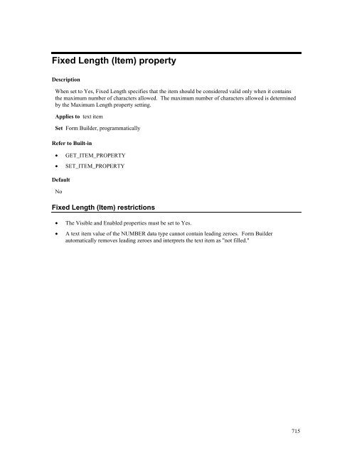 Oracle Forms Developer – Form Builder Reference, Volume 1