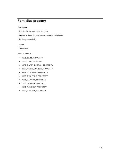 Oracle Forms Developer – Form Builder Reference, Volume 1