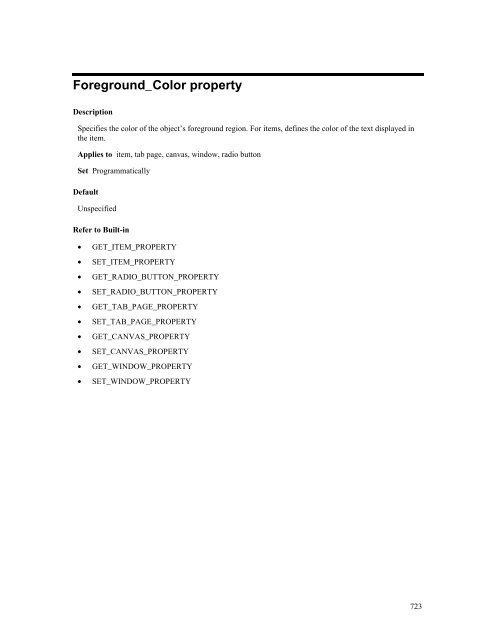 Oracle Forms Developer – Form Builder Reference, Volume 1