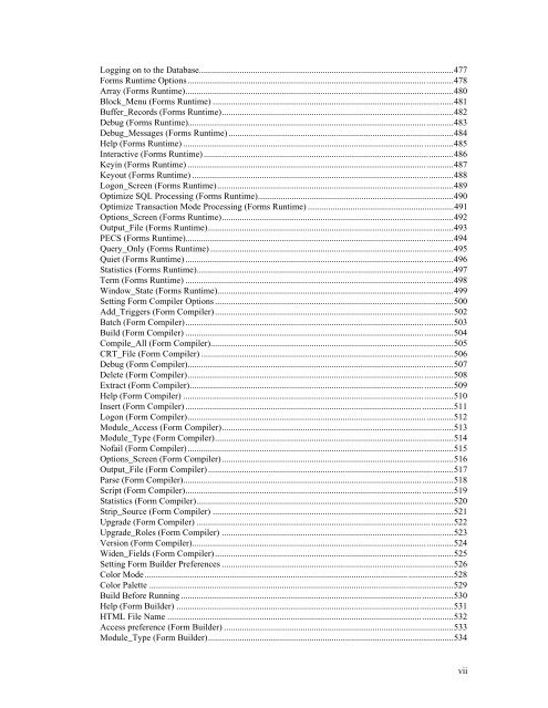 Oracle Forms Developer – Form Builder Reference, Volume 1