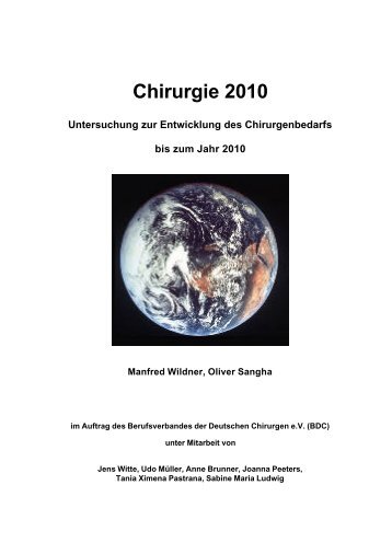 Chirurgie 2010 Untersuchung zur Entwicklung des ... - BDC