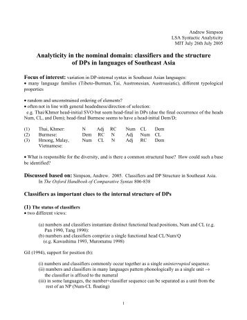 Analyticity in the nominal domain - People.fas.harvard.edu