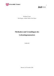 Methoden und Grundlagen des Lebenslagenansatzes - Soziologie