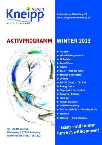aktivprogramm winter 2013 - Kneipp-Verein Rotenburg / Wümme eV