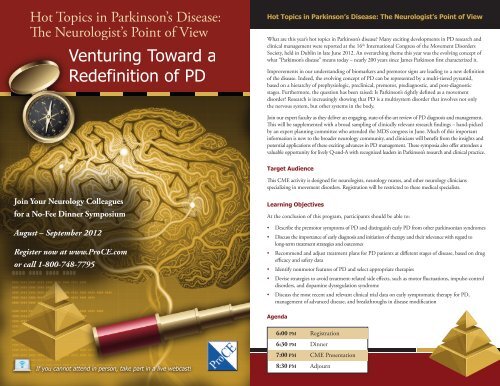Hot Topics In Parkinson S Disease The Neurologist S Point Proce