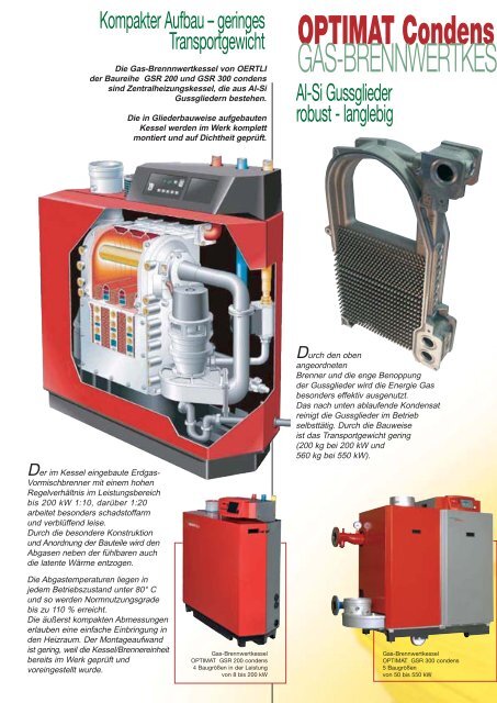 Endkundenprospekte OPTIMAT GSR Condens 200/300/300 DUO