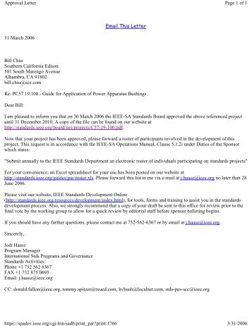 Email This Letter 31 March 2006 Bill Chiu Southern California ... - IEEE