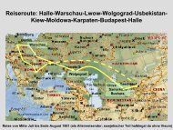 Reiseroute: Halle-Warschau-Lwow-Wolgograd-Usbekistan- Kiew ...