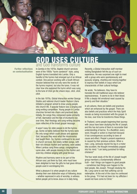 presenting the unchanging gospel in forms ... - Global Interaction