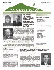In This Issue - Marin County Bar Association