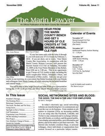 In This Issue - Marin County Bar Association