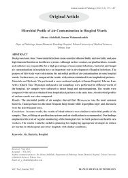 Original Article Microbial Profile of Air Contamination in Hospital ...