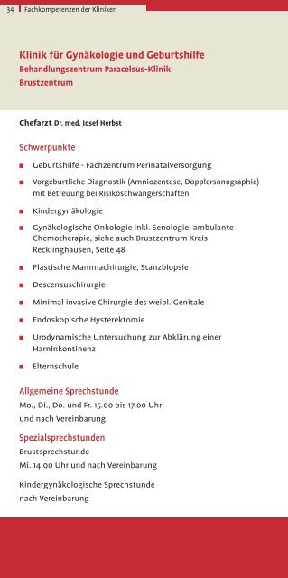 UNSERE KliNiKEN UNd FACHZENTREN