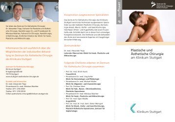 Plastische und Ästhetische Chirurgie am Klinikum Stuttgart