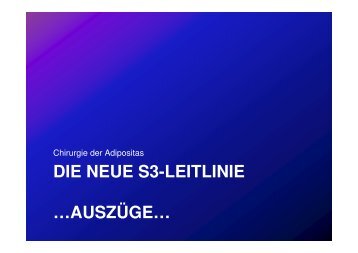 DIE NEUE S3-LEITLINIE …AUSZÜGE… - DGEM