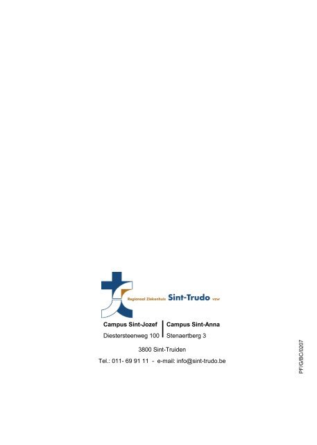 borstcentrum - regionaal ziekenhuis Sint-Trudo