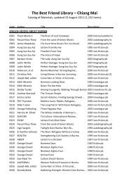 The Best Friend Library – Chiang Mai - TheBestFriend.org