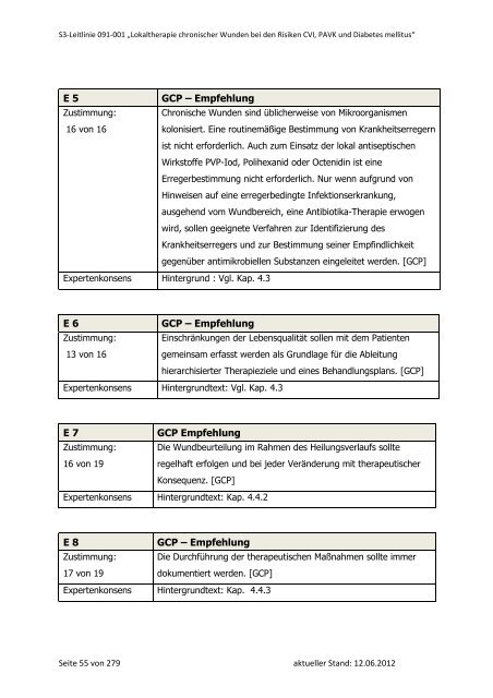 Lokaltherapie chronischer Wunden bei Patienten mit den ... - AWMF