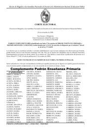 Complemento Padrón Enseñanza Primaria - Corte Electoral.