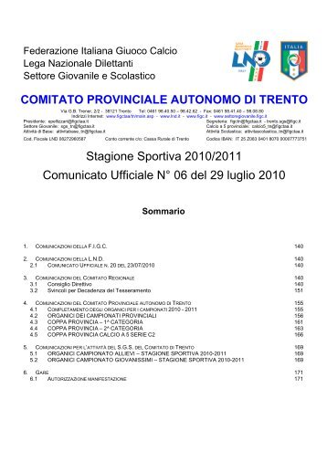 comunicato figc - FIGC Trentino-Alto Adige