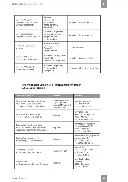 Lernort Geologie - Bayerisches Staatsministerium für Umwelt und ...