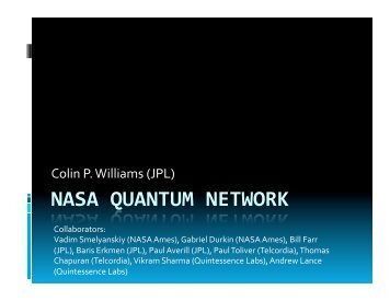 X - NASA Quantum Future Technologies Conference