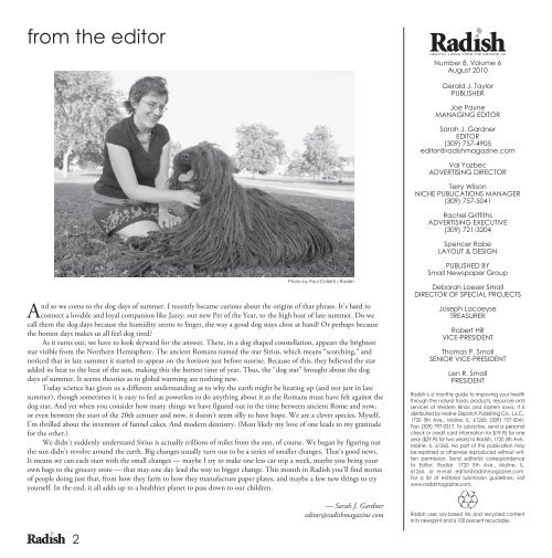 August 2010 Edition - Radish Magazine