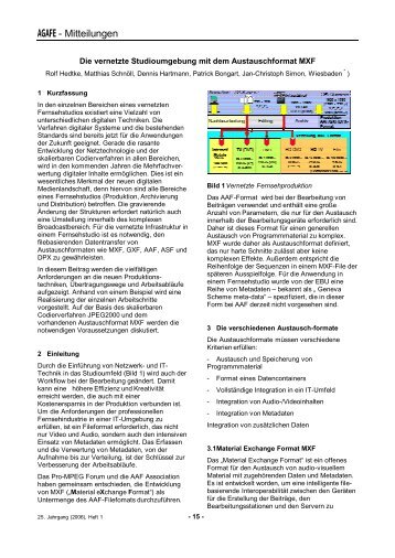 AGAFE - Mitteilungen