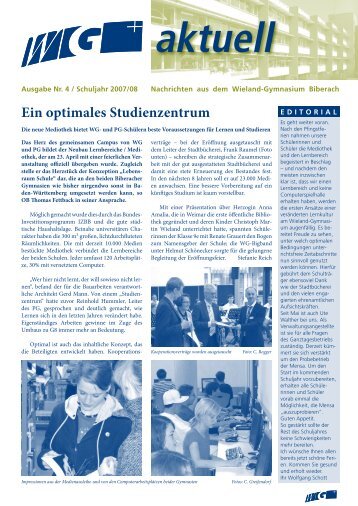 Ein optimales Studienzentrum - Wieland-Gymnasium Biberach