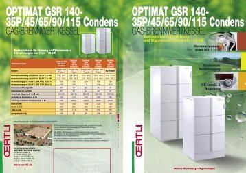 Endkundenprospekt Stand GSR 140 Condens 35-115kW - Oertli