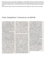 Artikel „Stadtgeflüster“ im Donaukurier vom ... - Theater Ingolstadt