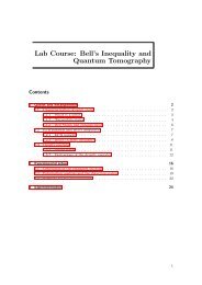 Lab Course: Bell's Inequality and Quantum Tomography