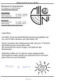 Miniplan vom 01.07.12 - Messdiener St. Georg