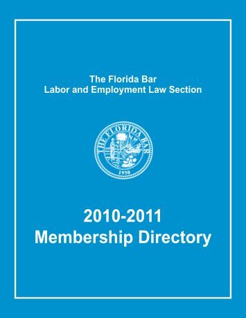 2010-2011 Membership Directory - Labor and Employment Law ...