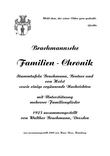 Familien - Chronik - by hansbove.de