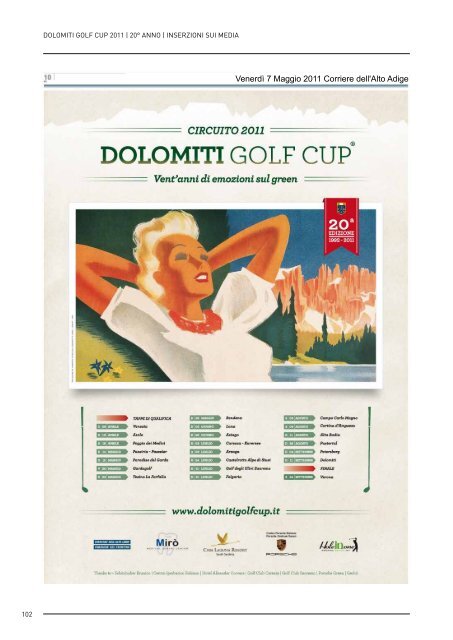 Dolomiti Golf Cup 2011 – 20° Anno