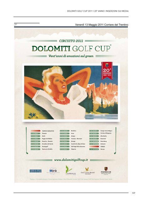 Dolomiti Golf Cup 2011 – 20° Anno