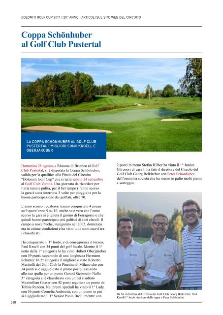 Dolomiti Golf Cup 2011 – 20° Anno