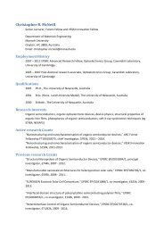 Christopher R. McNeill - User Web Pages - Monash University