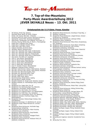 PMA 2012 V.I.P-Gaesteliste.pdf 152KB Oct 10 - Top of the Mountains