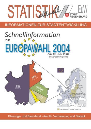 Ergebnisse in den Wahlbezirken - Statistik - Stadt Regensburg