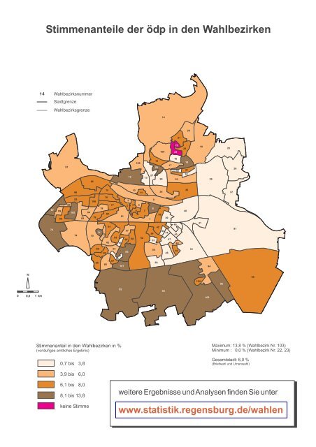 Ergebnisse in den Wahlbezirken - Statistik - Stadt Regensburg