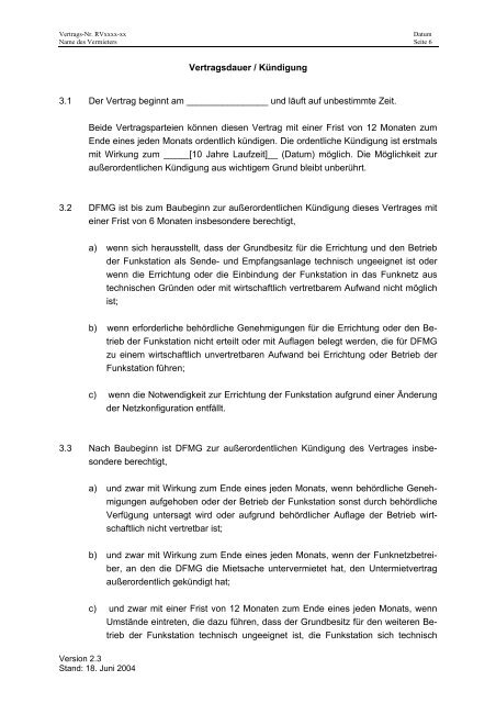 Mustermietvertrag Deutsche Funkturm GmbH (PDF-Dokument)