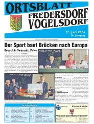 22. Juni 2006 - Heimatverein Fredersdorf-Vogelsdorf e.V.