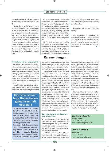 Ausgabe 06/09 - Bund Deutscher Forstleute (BDF)