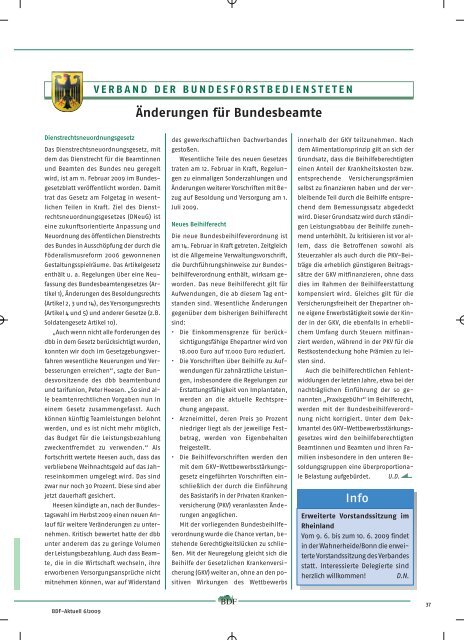 Ausgabe 06/09 - Bund Deutscher Forstleute (BDF)