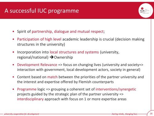 COORDINATION FLEMISH LOCAL Academic - IUC