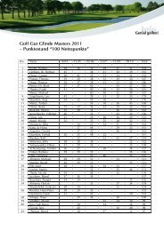 2011Golf Gut Glinde Masters Punktestand